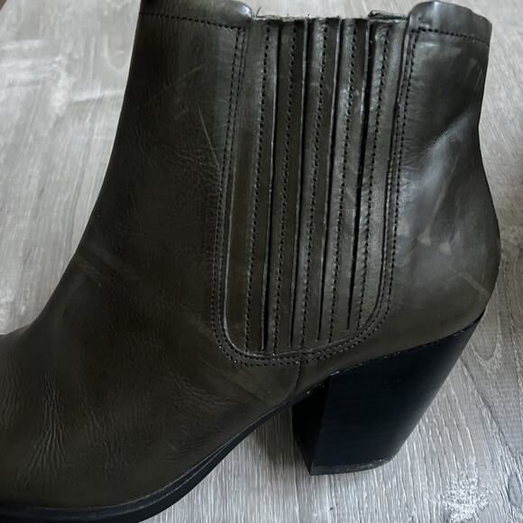 Ecco Shape 55 Deep Forest Cowboy Western Green Leather Ankle Booties US 8 EU 39 - Picture 5 of 12